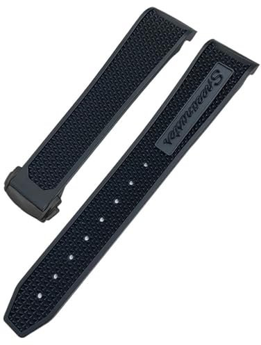 KKFAUS Gummi-Silikon-Armband, weich, 19 mm, 21 mm, 20 mm, passend für Omega Speedmaster 326 Uhrenarmband, Seamaster 300, Schwarz, Sportarmband-Werkzeuge, 20 mm, Achat