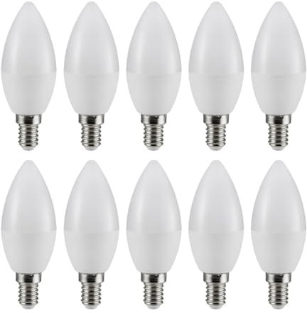 Müller-Licht 10 x LED Leuchtmittel Kerzenform 5,5W = 40W E14 matt 470lm neutralweiß 4000K