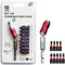 10-Pack Screwdriver Bit Set, 20 Degree Adjustable Pivoting Bit Holder with 9PCS Screwdriver Bits, 1/4 Inch Hex Shank Magnetic Pivot Drill Bit Holder for Tight Spaces or Corners
