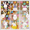 9 Blatt Ostern Fensterbilder, Fensterdekoration Ostern, Fenstersticker Ostern, Osterfenster Klammert, Fensterbilder Frühling für Ostern Dekoration, Frühlingsdeko Fenster mit Hasen Ostereier Küken