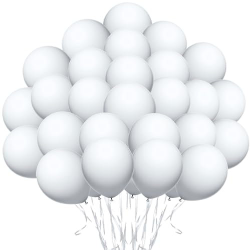 200 Stück weiße 5-Zoll-Luftballons, Hyballustw Mini-Luftballons für Geburtstagsfeier, kleine weiße Luftballons für Babyparty, Hochzeit, Jahrestag, Party, Verlobung, Jahrestag, Valentinstag