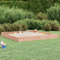Festnight Holz Sandkasten Sandkiste mit Sitzen Quadratisch Spielsand Für Sandkasten Balkon Sandkasten 200x200x20cm AF15Natürliches Douglasie Kinder-Sandkasten Sandkasten aus Massivholz Kiefer