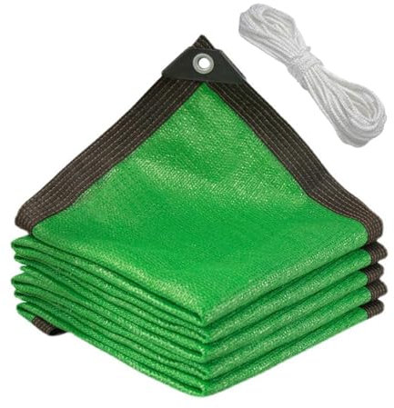 Verde Telo Ombreggiante Rettangolare 6x6m, Tasso di Ombreggiatura del 90%, Resistente Allo Strappo - Telo Ombreggiante Occhiellato - Tenda da Sole per Balcone Terrazza Campeggio