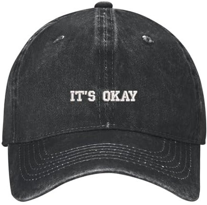 MIMAYIN It's ok Baseball Cap Stickerei Basecap Verstellbare Baumwolle Reine Farbe Baseballmütze Sport Visier Hut für Damen Herren