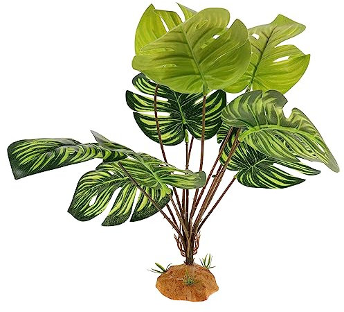 COLLBATH Plantes artificielles pour Reptiles pour cachette de réservoir décoration de Plantes aménagement paysager d'aquarium décoration de Salle de Reptiles 211 Plantes décoratives à Base Robuste
