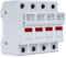 Solar Photovoltaik Sicherungshalter, DIN Schiene Solar Photovoltaik Sicherungshalter, 4 Stück Solar PV Sicherungshalter 1P DC1000V 32A DIN Schiene ZYPV-32X Sicherungssockel mit Kontrollleuchte 10x38mm