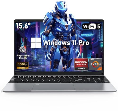 NIAKUN Laptop para juegos, computadora portátil de 15.6 pulgadas, procesador AMD Ryzen 7 5700U 8C/16T (hasta 4.3 GHz), 16 GB de RAM 1 TB SSD, gráficos AMD Radeon, pantalla FHD 1920 x 1080 de 15.6