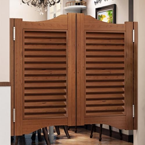 sjdoPulse Solid Wood Cafe Swinging Doors,Restaurant Cowboy Door Retro Style,Interior Double Swing Gate Partitioned Decor,Large Outdoor Saloon Doors Auto Close Barn Balcony Garden P,85cm(331/2
