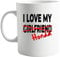 I Love My Girlfriend X Honda 11oz Ceramic Coffee Mug – Funny Car or Motorcycle Enthusiast Gift for Men – Perfect Birthday, Anniversary, or Valentine's Day Present for Him – Dishwasher & Microwave Safe