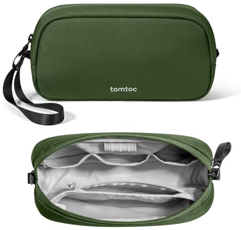 tomtoc Bolsa para Cables Accesorios, Organizador Cables Viaje, Bolsa Organizadora de Cables Portátil para Alimentación de Teléfono Móvil, Power Bank, Memoria USB, AirPods y Artículos de Uso Diario