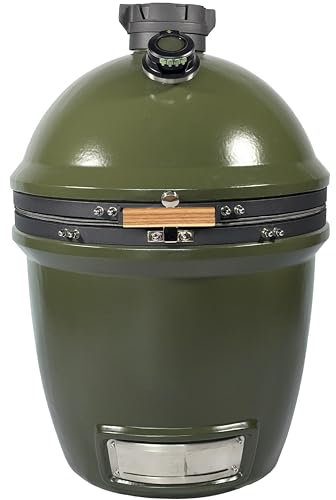 Kama Gear 25 V2 Kamado Grill | Built like a tank | Ceramic Egg Barbecue (Off-Black)