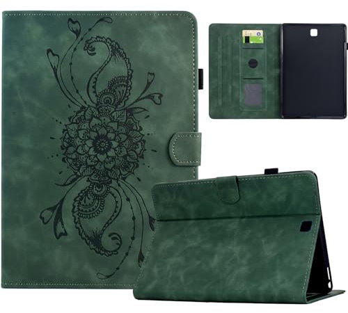 Funda para Samsung Galaxy Tab S2 9.7 Inch 2015 (SM-T810 T813 T815 T817 T818 T819) - Funda de Cuero de Primera Calidad Smart Folio Case con Soporte y Auto-Reposo/Activación - Verde