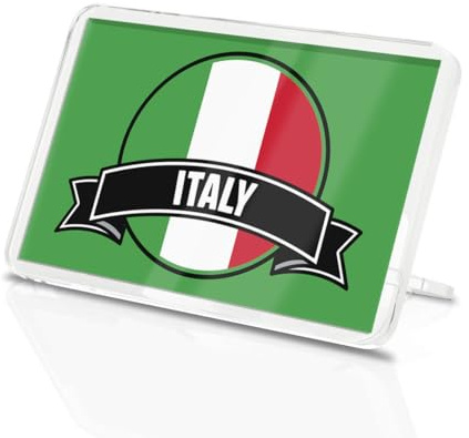 1 x Italy Square Magnet - Italian Country Flag Travel Holiday Fridge Magnetic Souvenir Travel Holiday Family Friend Women Men #83173