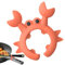 Porta Cucchiaio In Silicone, Poggia Cucchiaio Granchio Da Cucina | Supporto Anti-traboccamento Per Utensili Da Cucina Con Design A Granchietto Rosso Per Pentole E Padelle | Gancio Creativo A Forma Di