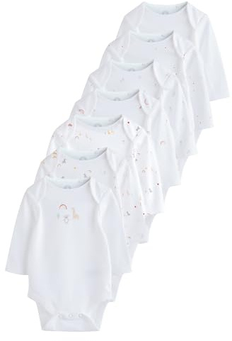 NEXT Baby Langärmelige Bodysuits aus 100% Baumwolle, 7er-Pack