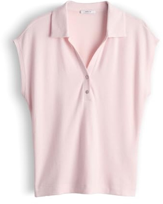 OPUS Damen Top | Weiches Poloshirt aus ECOVERO™ Viskosemix Rose Tint, 40
