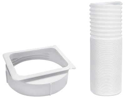 Tuyau d'Échappement Extensible pour Climatiseur, Kit de Connecteur de Ventilation Portable de 150 cm avec Interface de 15 cm, Conduit Thermique en Polypropylène et ABS, Convient pour les Climatiseurs
