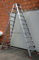 Alu-Profi-Doppelleiter 2x12 Stufen/Sprossen, 329x82x23cm, Aluminium, Marke: Szagato (Stehleiter, Anlegeleiter, Aluleiter, Kombileiter, Leiter)