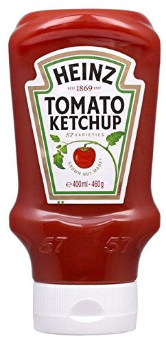 Heinz - Tomato Ketchup - lot de 2 bouteilles tête en bas de 460 g