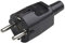 Meister Schutzkontakt-Stecker - PVC - schwarz - 250 V - 16 A - Maximaler Kabelquerschnitt 1,5 mm² - IP20 Innenbereich - Zentrale Einführung / Schuko-Stecker mit Knickschutztülle / 7421320