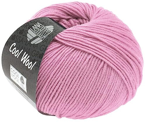 LANA GROSSA Cool Wool Uni | Extrafeine Merinowolle waschmaschinenfest und filzfrei | Handstrickgarn aus 100% Schurwolle (Merino extrafein) | 50g Wolle zum Stricken & Häkeln | 160m Garn FB 2045