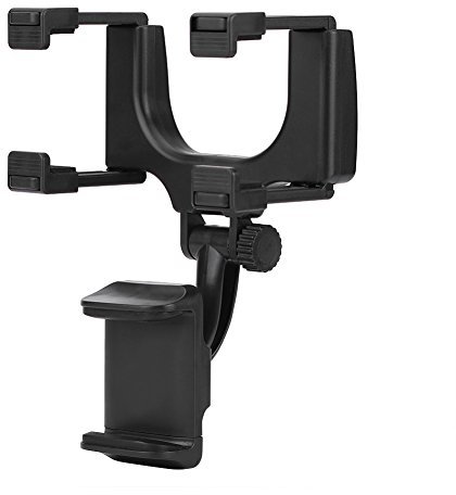 Universal 360 ° drehbarer Handyhalter, Auto Rückspiegel Spiegelhalter Telefonhalter änder Autohalterung für iPhone Samsung HTC Phone Navi und andere Geräte