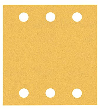 Bosch 10x EXPERT C470 Schleifblatt mit 6 Löchern (für Farbe auf Holz, Hartholz, Ø 115x107 mm, Körnung 120, Professional Zubehör Schwingschleifer)