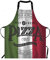 Moslion Pizzaschürze, Best in Town Pizzeria, Retro-Poster, Grunge-Hintergründe, grün-weiß-rote Schürze, verstellbarer Hals, Latzschürze für Männer und Frauen, geeignet für Küche, Kochen, Kellnerin,