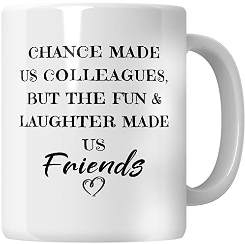 WG - Taza de café Chance Made Us Colleagues, Best Friends - Taza de la amistad, regalo para amistad, Co Worker tazas, amigo