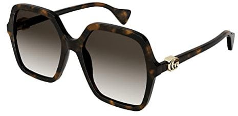 GUCCI Womens GG1072S Sunglasses, Havana-Havana-Brown, 56