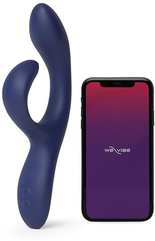 We-Vibe Nova 2 Rabbit Vibrator für Frauen - Vibrierendes Sexspielzeug für Klitoris und G-Punkt Stimulation - Flexibler Vibrator mit 10 Vibrationsmodi - App-gesteuert - Spiele für Paare - Midnight Blue