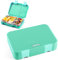Jarlson® Brotdose für Kinder mit 6 Fächern TONI - Lunchbox - Bento Box auslaufsicher – Jausenbox für Kindergarten und Schule - Mädchen und Jungen - | Brotbox | Snackbox (Türkis)