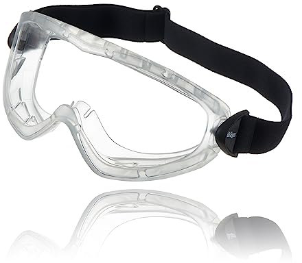 Dräger Schutzbrille X-pect 4200 | Beschlagfreie Vollsichtbrille auch für Brillenträger | Für Baustelle, Labor, Werkstatt | Kratzfeste und bruchfeste Polycarbonatscheibe | 5 Stück klar