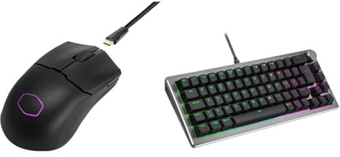 Cooler Master MM712 RGB-LED Mouse da Gioco Wireless Ibrido Ultraleggero 59g CK720 Mechanical Gaming Keyboard MP511 XL Gaming Mouse Pad