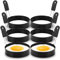 LDXDRU 6 stampi per uova fritte, in acciaio inox, 9 cm, 3,5 pollici, per uova fritte, per cucinare uova fritte, frittelle, omelette e altro ancora, rivestimento antiaderente