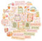 Navy Peony Bonds and Dreams Family Vision Board Aufkleber (30 Stück) – Pfirsich-Fuzz Pastell-Blumenaufkleber für Familieneinheit, Sammelalbum, Vision Board Party