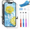 Moautodc Display für iPhone 13 Bildschirm Ersatz 6.1 LCD Bildschirm FHD 3D Touchscreen Digitizer Rahmen Montage und Reparaturkits, Modell A2482, A2631, A2634, A2635, A2633