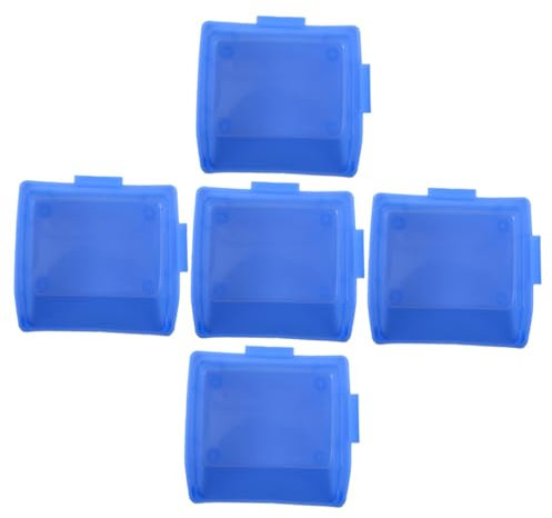 CANIGHT 5pcs Warehouse Parts Box Oblique Storage Boxes Food Storage Bins Hardware Storage Rack Kitchen Storage Basket Bins Food Storage Containers Parts Organizer Garage Abs Blue