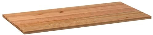 vidaXL Tischplatte Hellbraun 200x90x4 cm Massivholz Eiche Rechteckig, Esstischplatte, Schreibtischplatte, Bartischplatte, Esszimmertischplatte