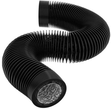 Croco - Abluftschlauch für Growbox Lüfter - Rohr für Abluftventilator - 2 m, Schwarz, Lichtundurchlässig, Flexibel, 4-lagig - Wachstumszelte Ausstattung, Grow Abluft Zubehör - fi 100mm