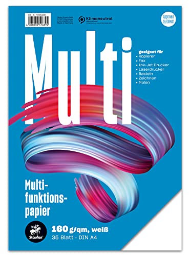 Staufen Style Multifunktionspapier - DIN A4, 35 Blatt, Farbe: weiß, 160g/m² Qualitätspapier, 1 Stück