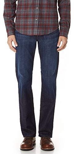 7 For All Mankind Austyn Relaxed Fit Mid Rise Straight Leg Jeans, Los Angeles Dark, 42 Homme