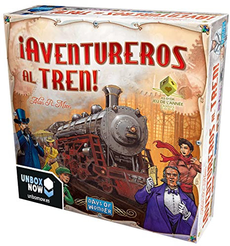 Days of Wonder | ¡Aventureros al Tren! | Juego de Estrategia de Trenes para Adultos y Familias | A Partir de 8 Años | De 2 a 5 Jugadores | 30-60 Minutos por Partida | Español
