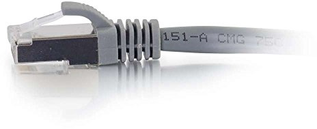 C2G 5M Grey CAT6A Ethernet Gigabit Lan Network Cable (RJ45) Nickel plated and Copper Braided Patch UTP Cable