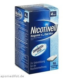 Nicotinell Kaugummi Cool Mint 4 mg 96St