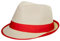 Caspar Unisex Trilby Hut/Strohhut mit farbiger Krempe - 2 Modelle - viele Farben - HT001, Farbe:No.2 rot