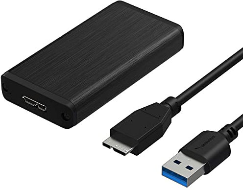 SABRENT Rahmen & GehäuseFestplattengehäuse (USB 3.2 gen 1, mSATA, II oder III/6 g) SSD Gehäuseadapter [Unterstützt UASP] (EC-UKMS)