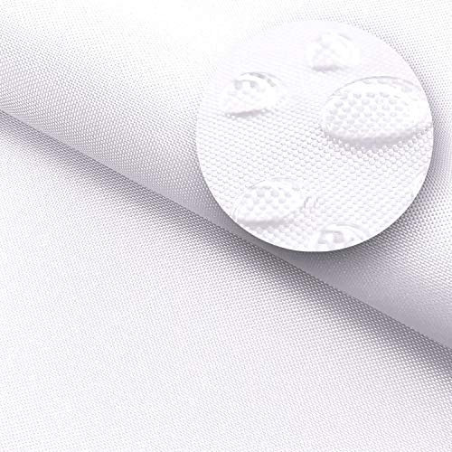NOVELY® Oxford Sunset 420D - UV-Beständiger Polsterstoff - Wasserdichter Outdoor-Stoff - Polyester Möbelstoff - Pflegeleichte Meterware 1lfm | Farbe: 20 Weiss