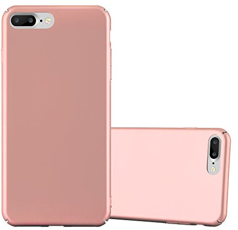 Cadorabo Hülle kompatibel mit Apple iPhone 7 Plus 7S Plus 8 Plus Schutzhülle TPU Silikon Case Metallic Design Slim Kratzfest Hardcase mit Rundumschutz Case Hülle für iPhone 7 Plus 8 Plus in Rosa