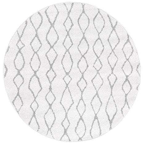 andiamo Webteppich Bolonia Muster modern Öko-Tex 100 Teppich, Polypropylen, Ornament grau, rund 133 cm